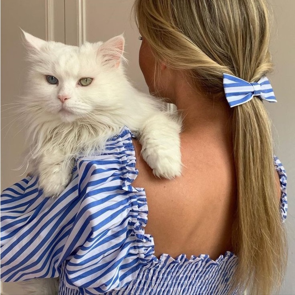 Hill House Striped Mini Dress with Ruffled Sleeves